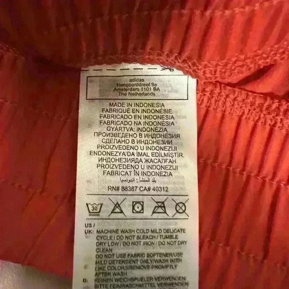 Adidas %100 Polyester‎ Dark Orange XL Shorts - Picture 5 of 8